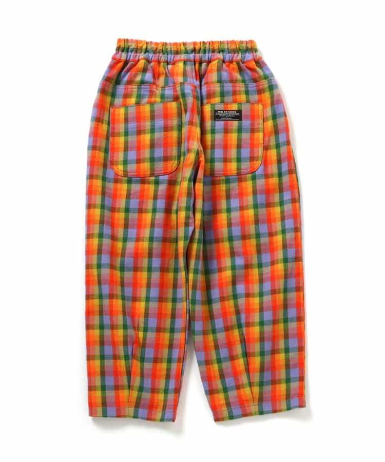 【リンク】格子長褲 10分丈