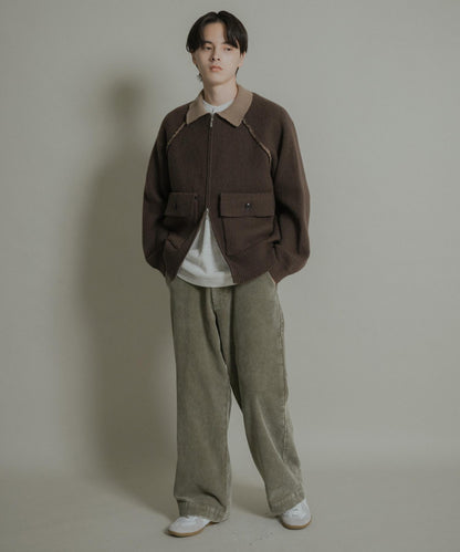 化學纖維燈芯絨直筒褲