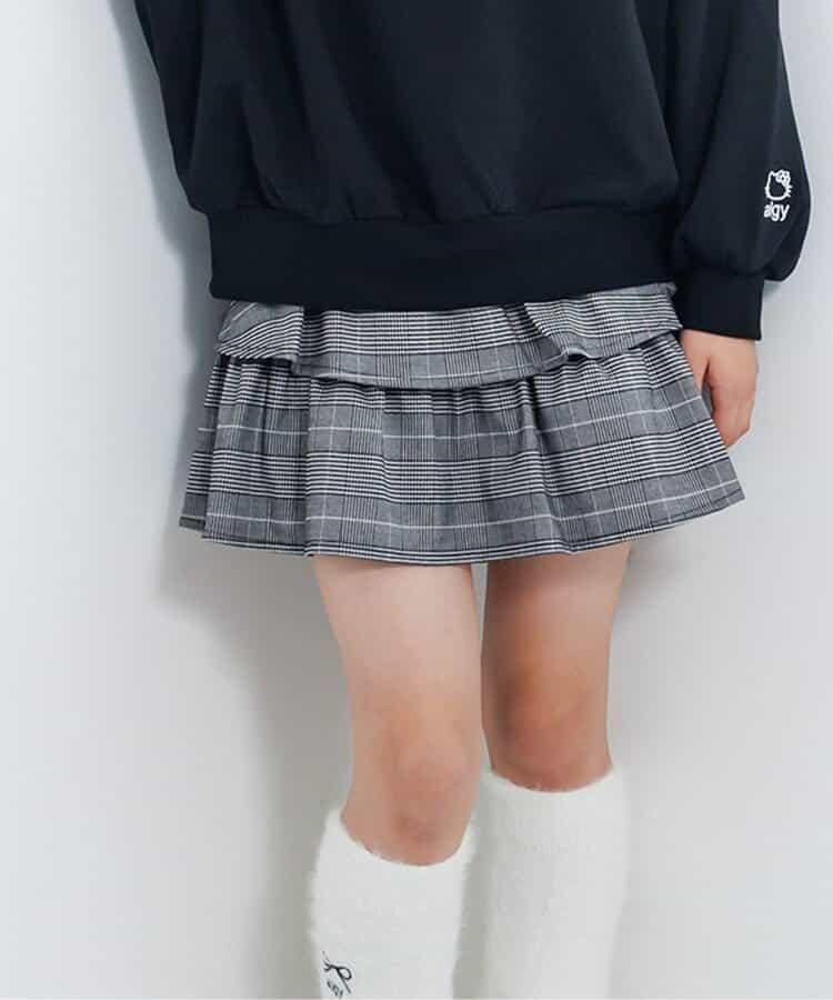 拼色荷葉邊裙褲2