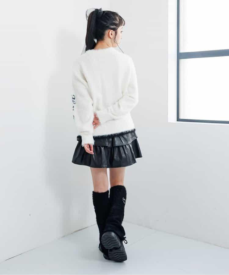 拼色荷葉邊裙褲2