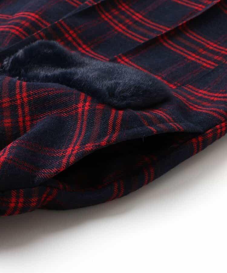 環保仿皮草翻蓋百褶裙