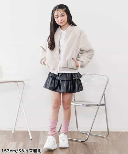 拼色荷葉邊裙褲2