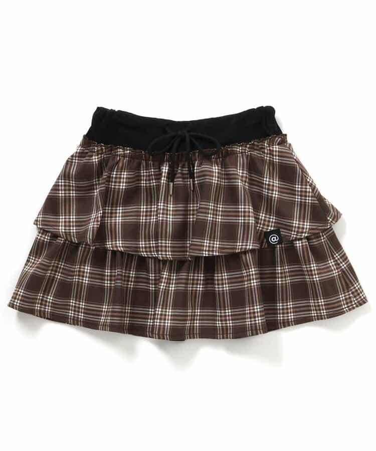 拼色荷葉邊裙褲2