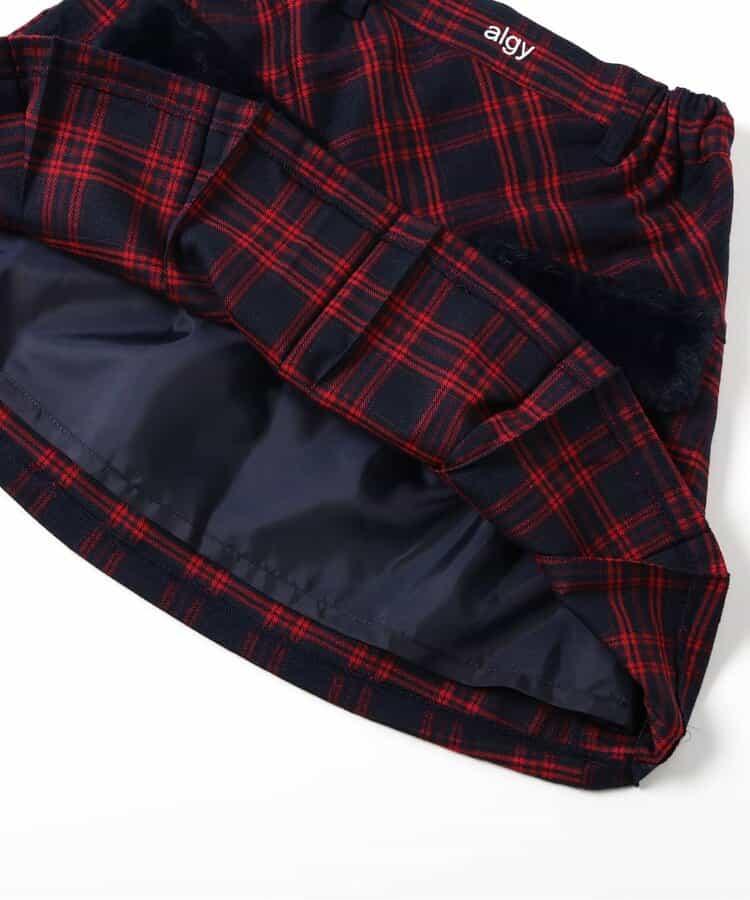 環保仿皮草翻蓋百褶裙