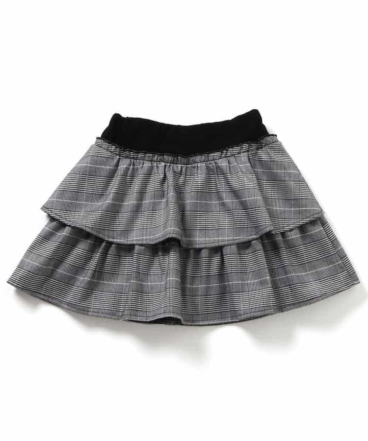 拼色荷葉邊裙褲2