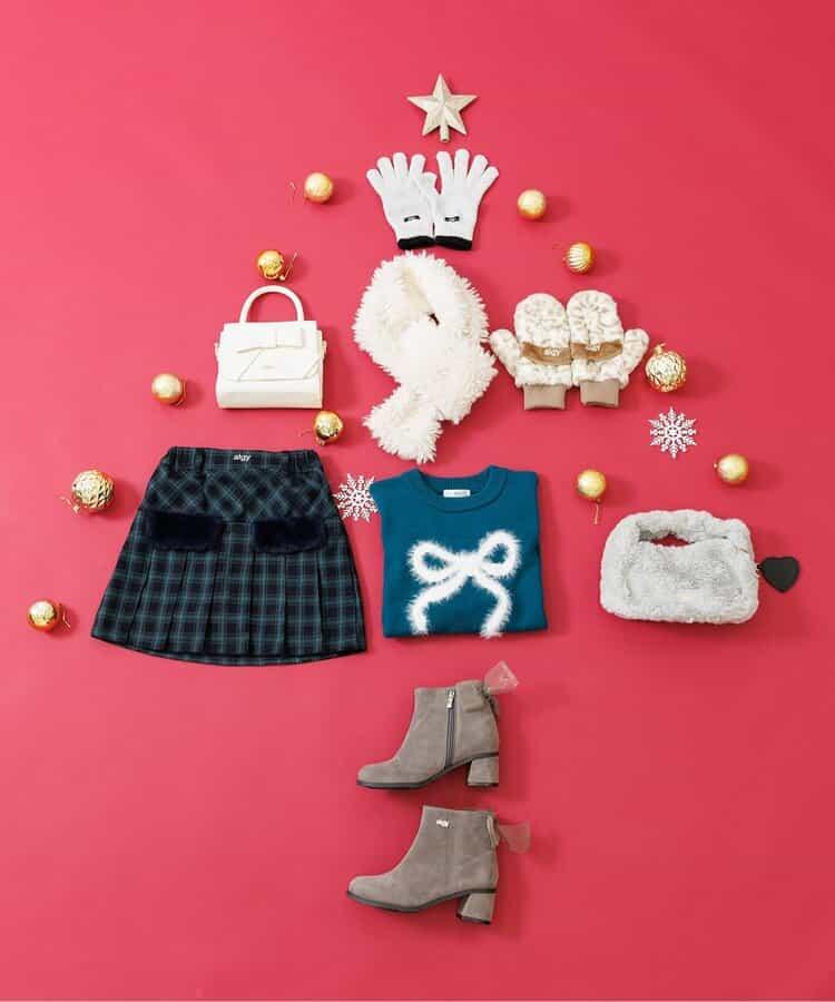 環保仿皮草翻蓋百褶裙