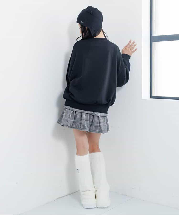 拼色荷葉邊裙褲2