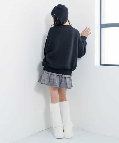 拼色荷葉邊裙褲2