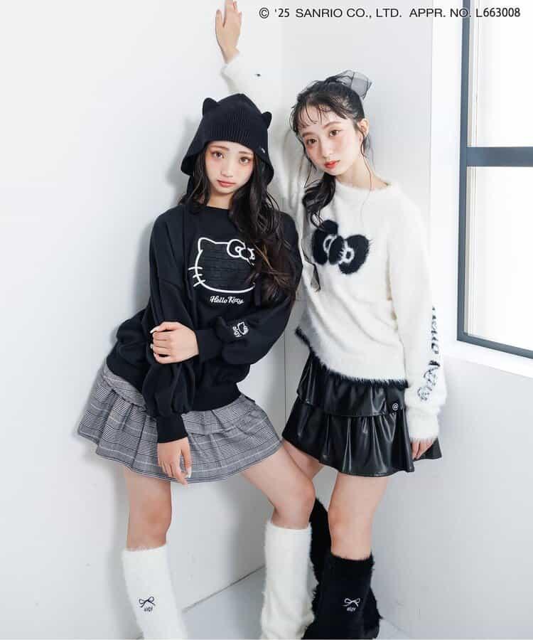 拼色荷葉邊裙褲2