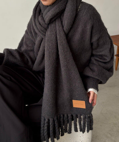 馬海毛拉絨圍巾