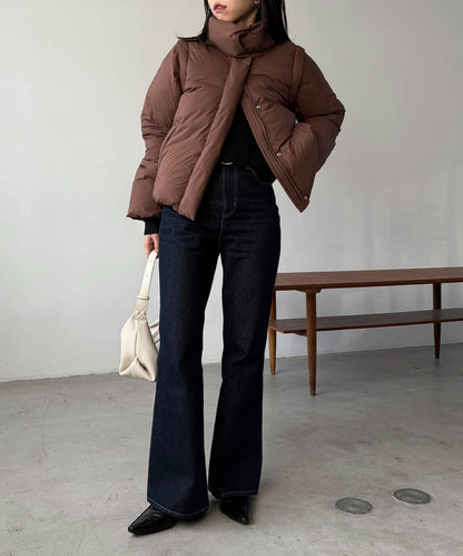 【輕量/保溫性優越】2WAY中棉羽絨夾克