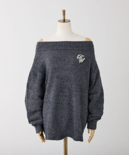 附胸針天鵝絨毛線迷你針織連衣裙