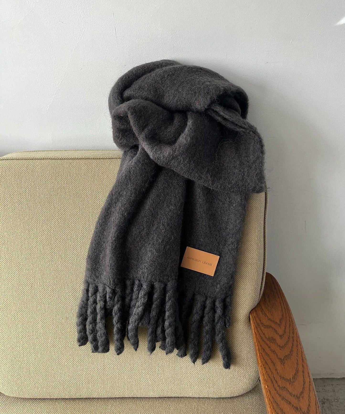 馬海毛拉絨圍巾