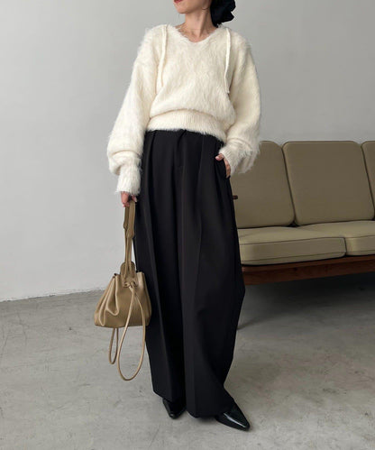 毛絨針織連帽衫