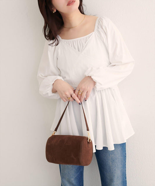 【natural couture】多穿法交叉綁帶蝴蝶結襯衫