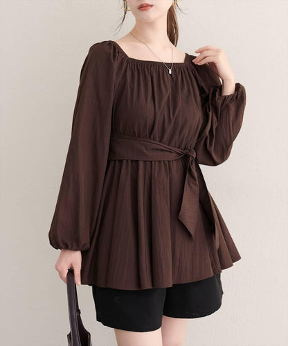 【natural couture】多穿法交叉綁帶蝴蝶結襯衫