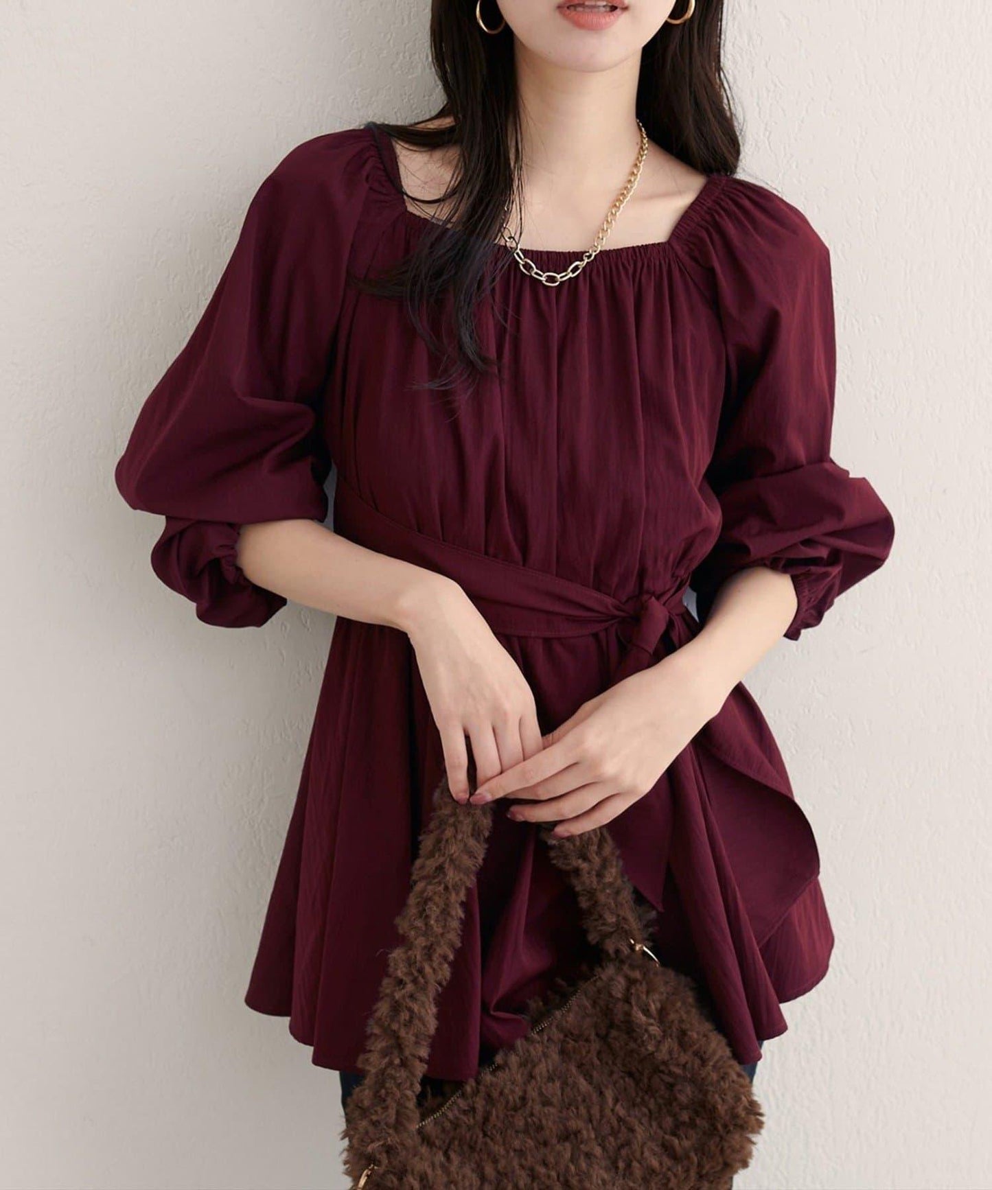 【natural couture】多穿法交叉綁帶蝴蝶結襯衫