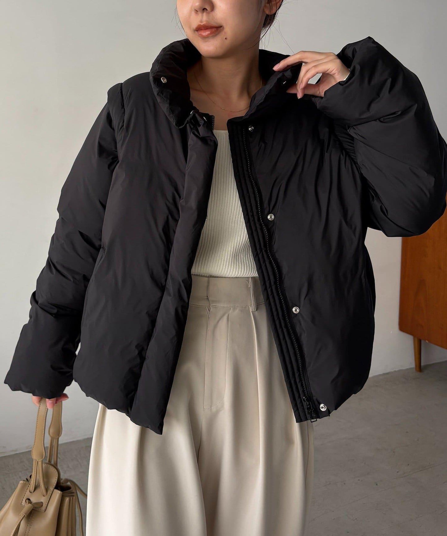 【輕量/保溫性優越】2WAY中棉羽絨夾克