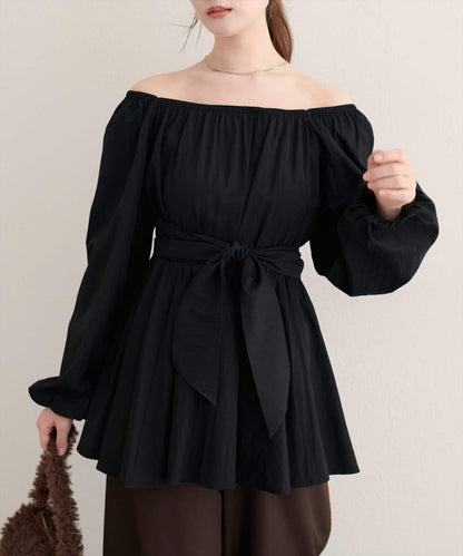 【natural couture】多穿法交叉綁帶蝴蝶結襯衫