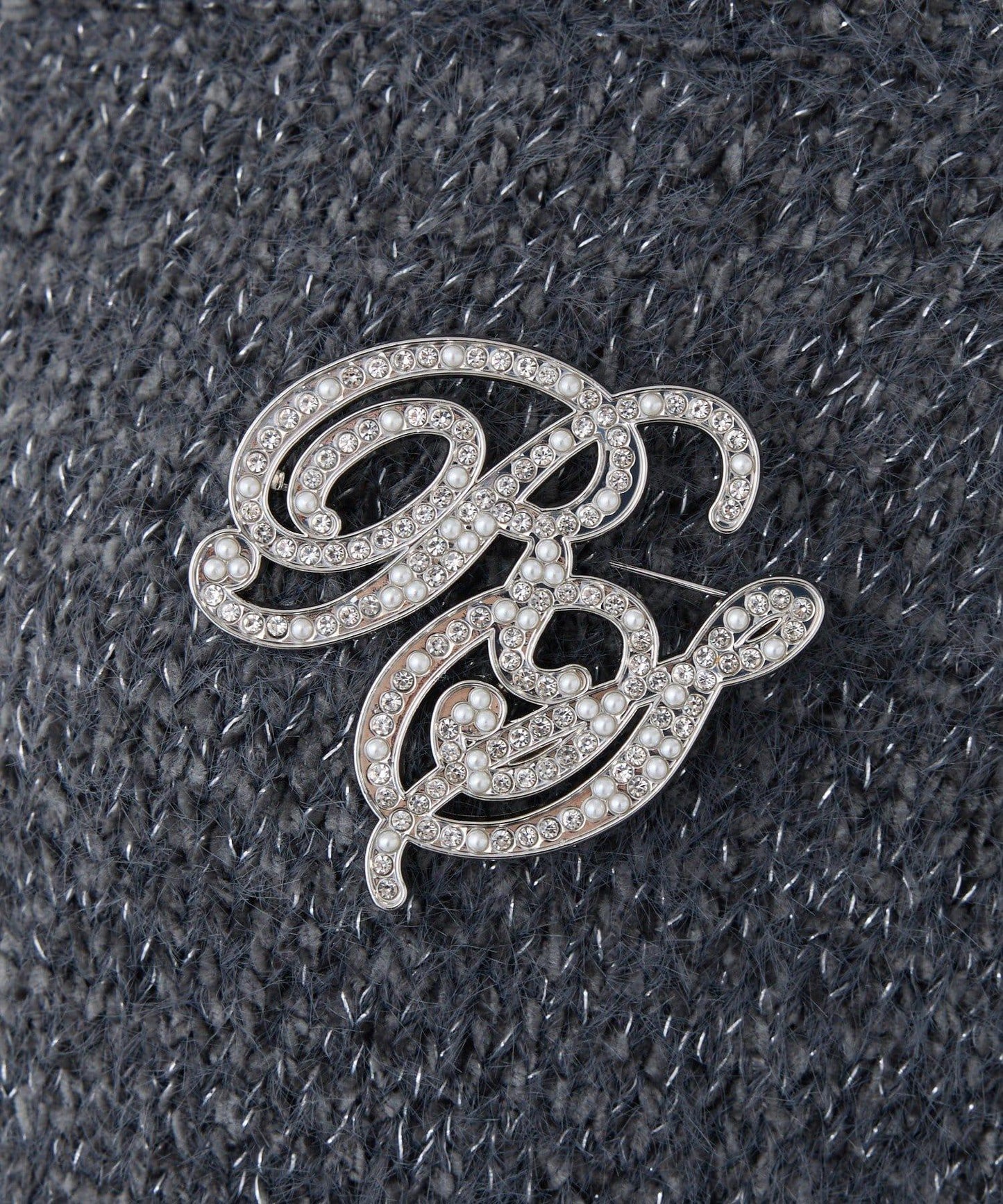 附胸針天鵝絨毛線迷你針織連衣裙