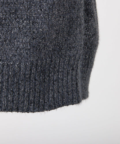 附胸針天鵝絨毛線迷你針織連衣裙