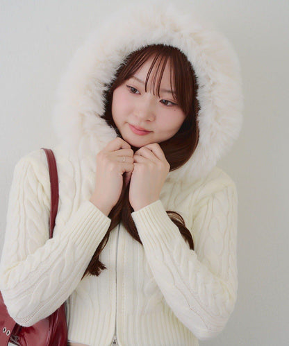 【RMAF】連帽拉鍊毛絨外套