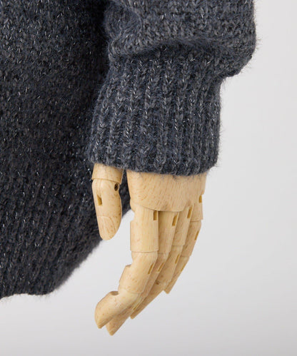 附胸針天鵝絨毛線迷你針織連衣裙