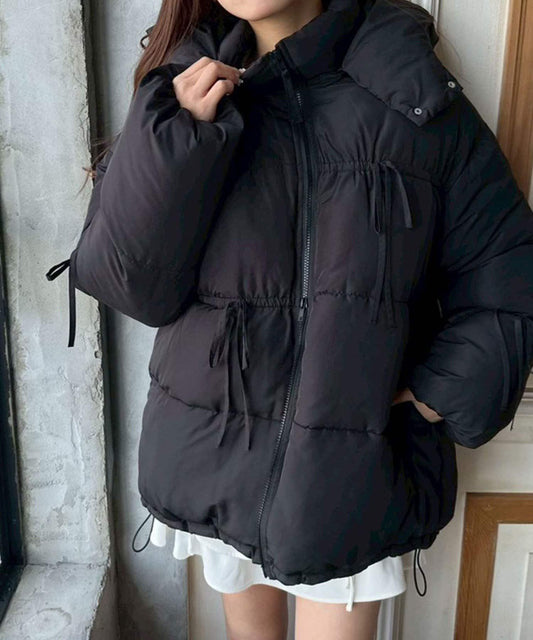 蝴蝶結環保羽絨中長款夾克