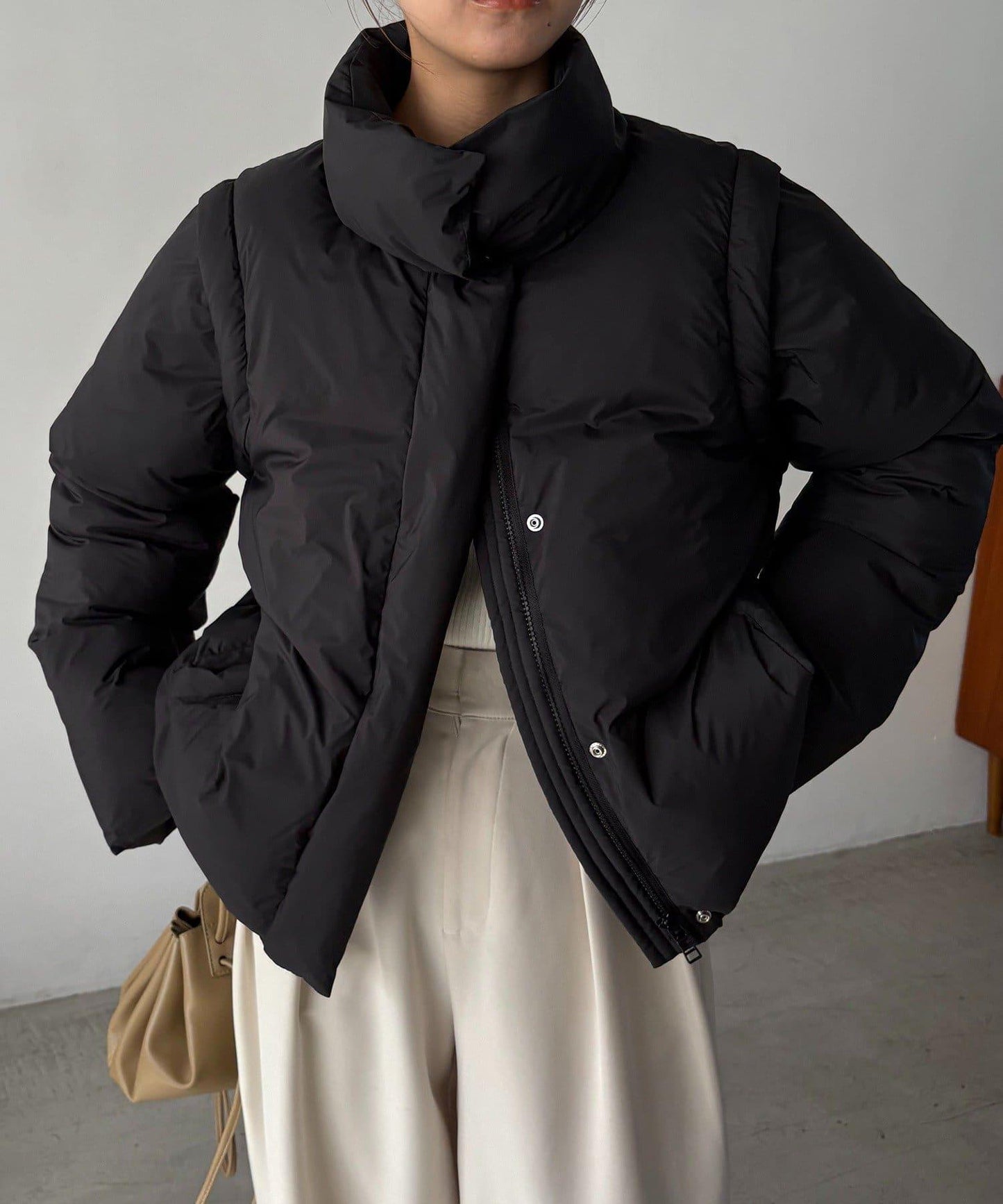 【輕量/保溫性優越】2WAY中棉羽絨夾克