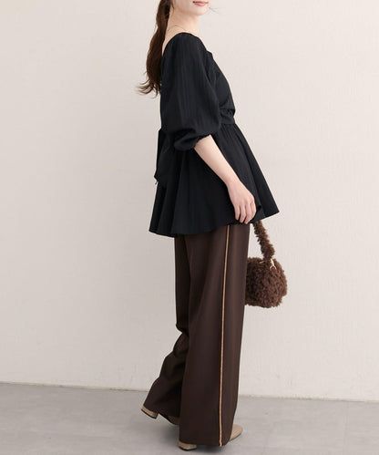 【natural couture】多穿法交叉綁帶蝴蝶結襯衫