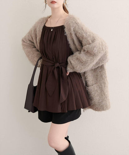 【natural couture】多穿法交叉綁帶蝴蝶結襯衫