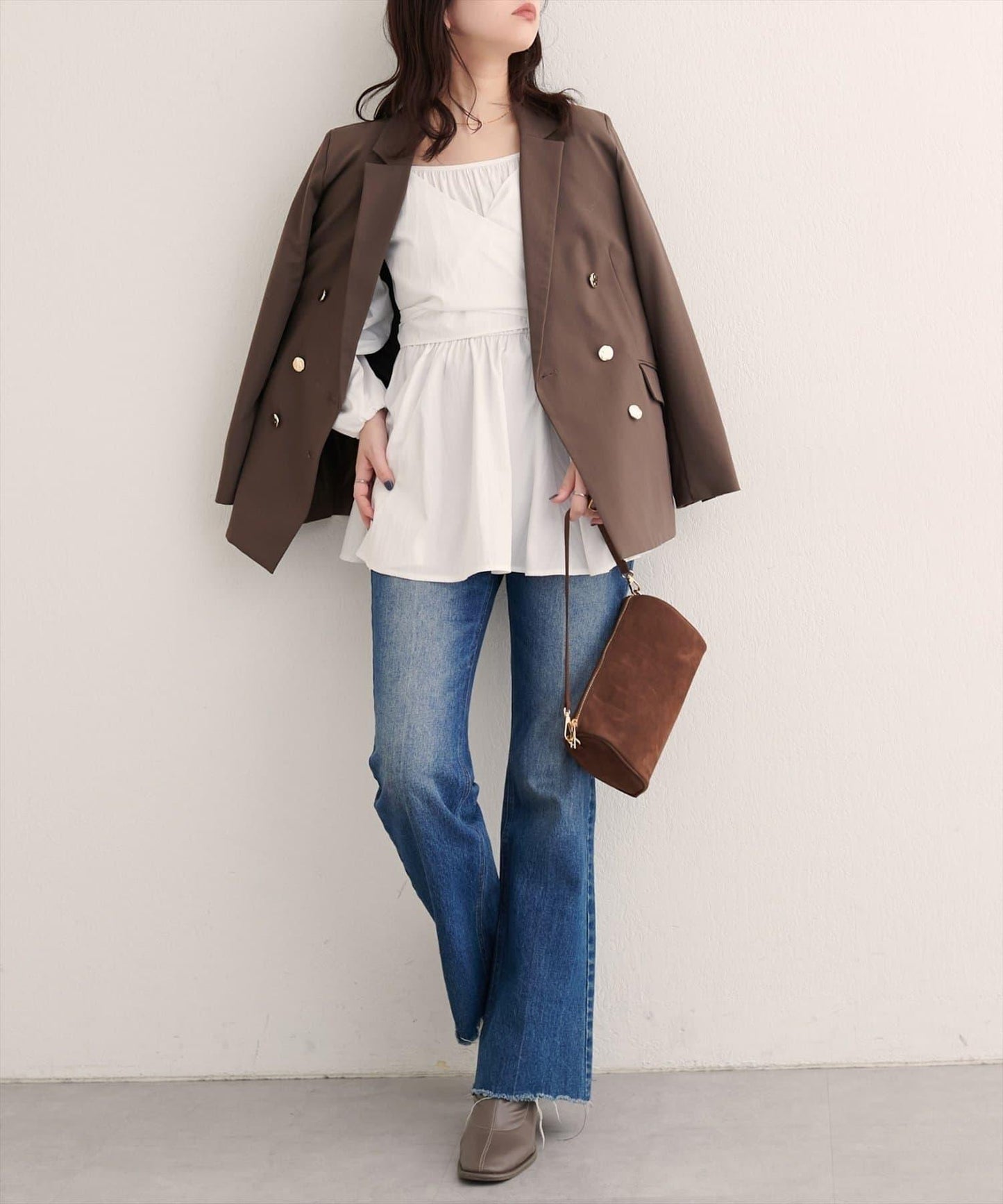 【natural couture】多穿法交叉綁帶蝴蝶結襯衫