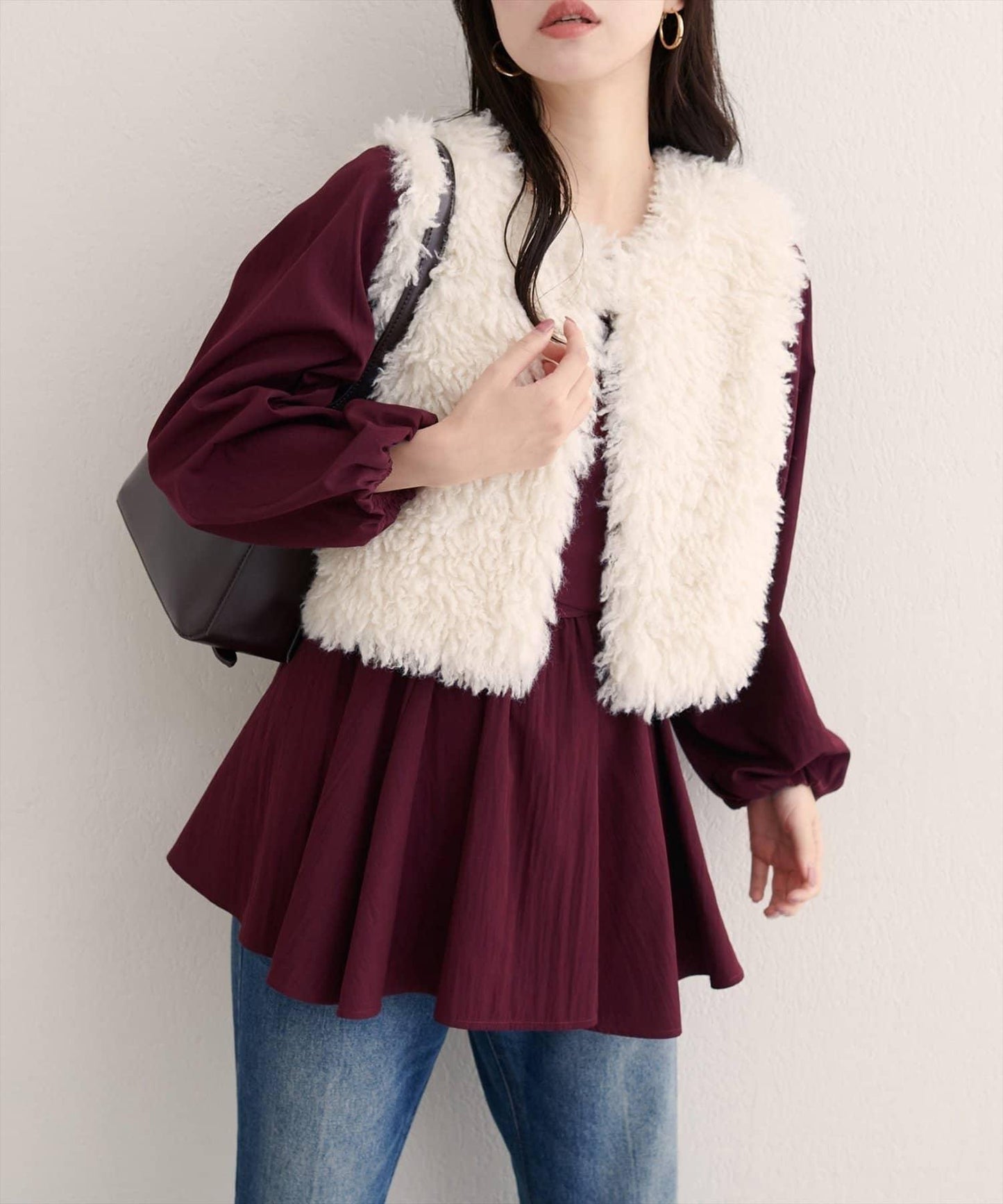 【natural couture】多穿法交叉綁帶蝴蝶結襯衫