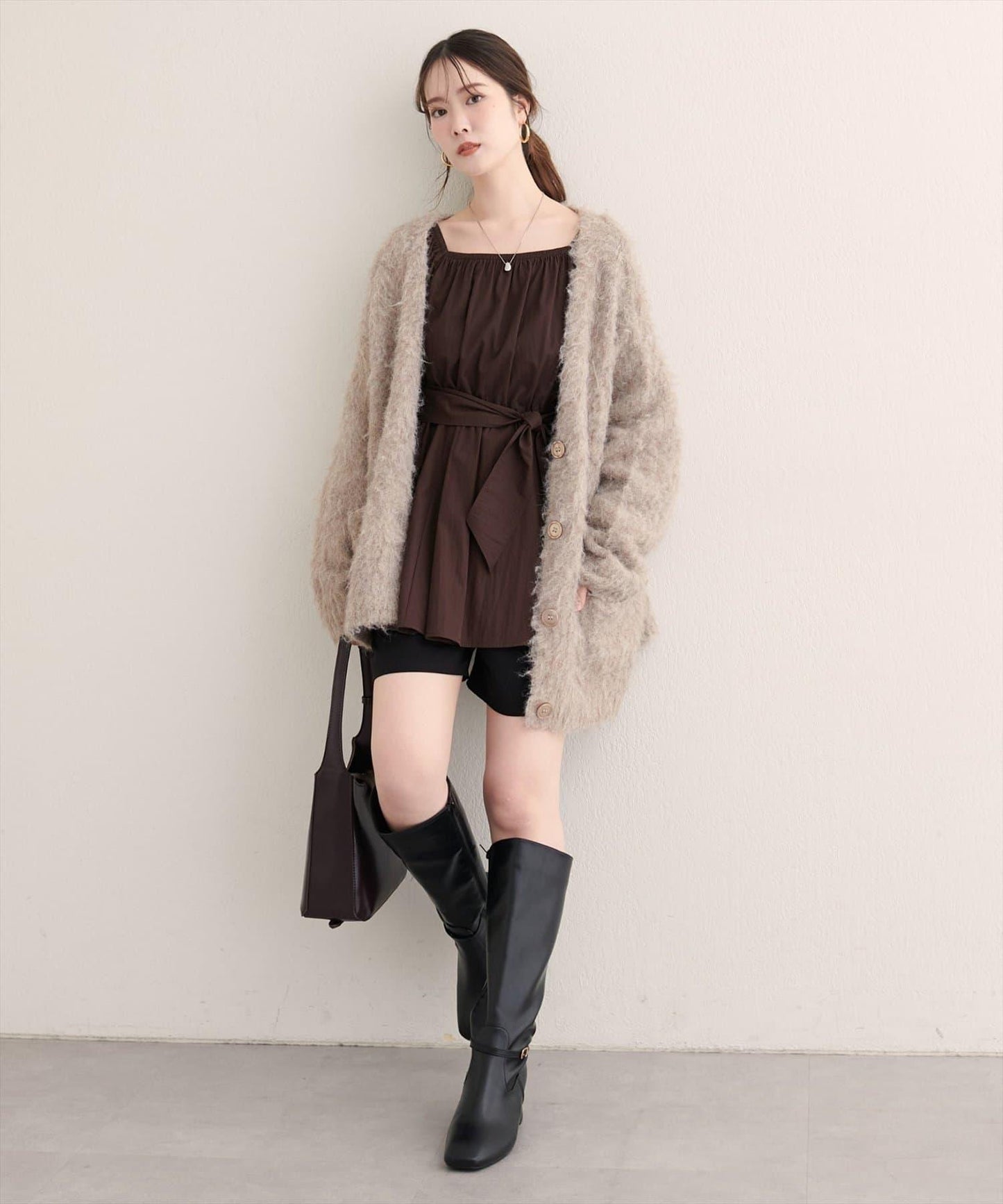 【natural couture】多穿法交叉綁帶蝴蝶結襯衫