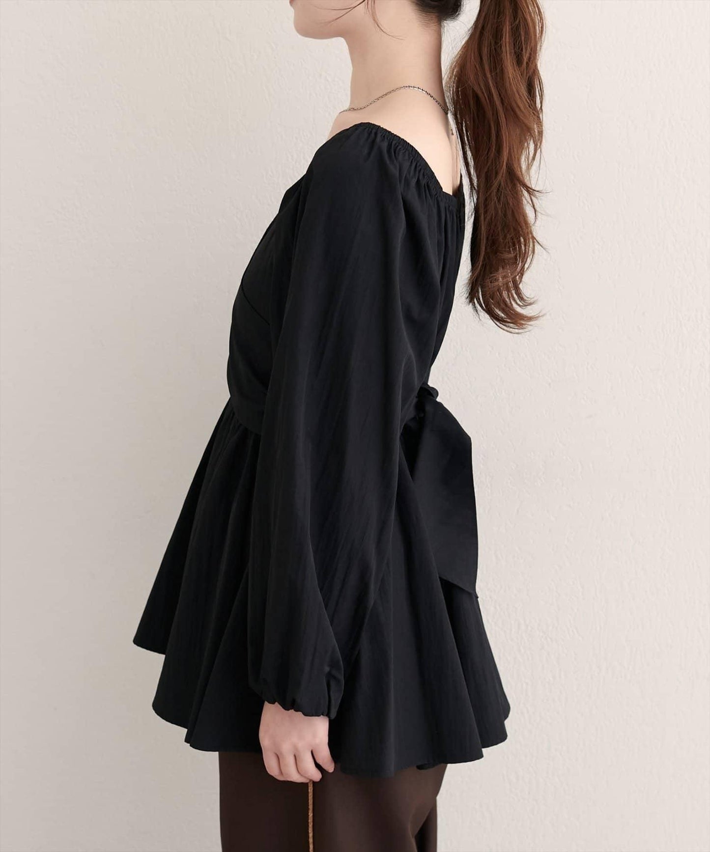 【natural couture】多穿法交叉綁帶蝴蝶結襯衫