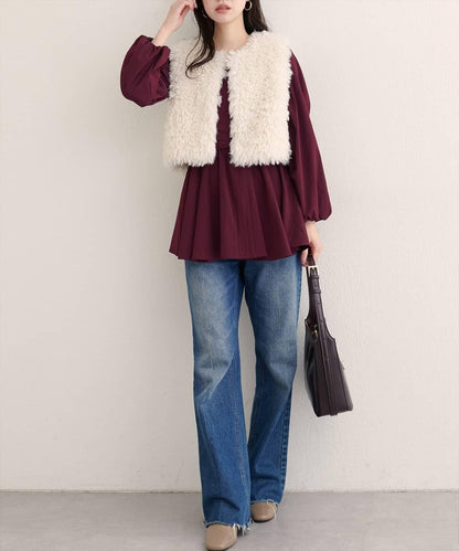 【natural couture】多穿法交叉綁帶蝴蝶結襯衫