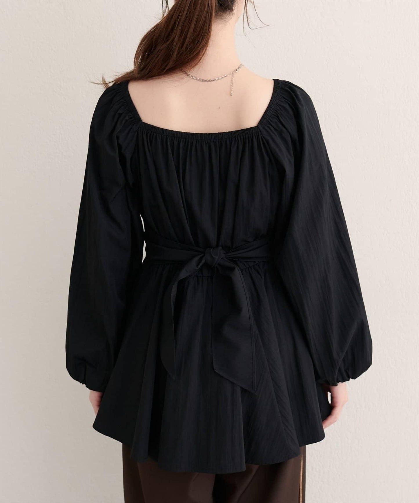 【natural couture】多穿法交叉綁帶蝴蝶結襯衫