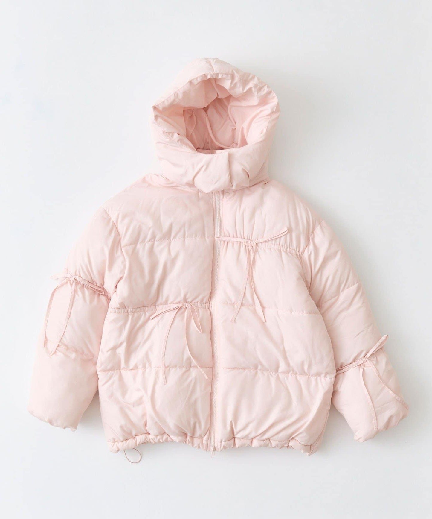 蝴蝶結環保羽絨中長款夾克