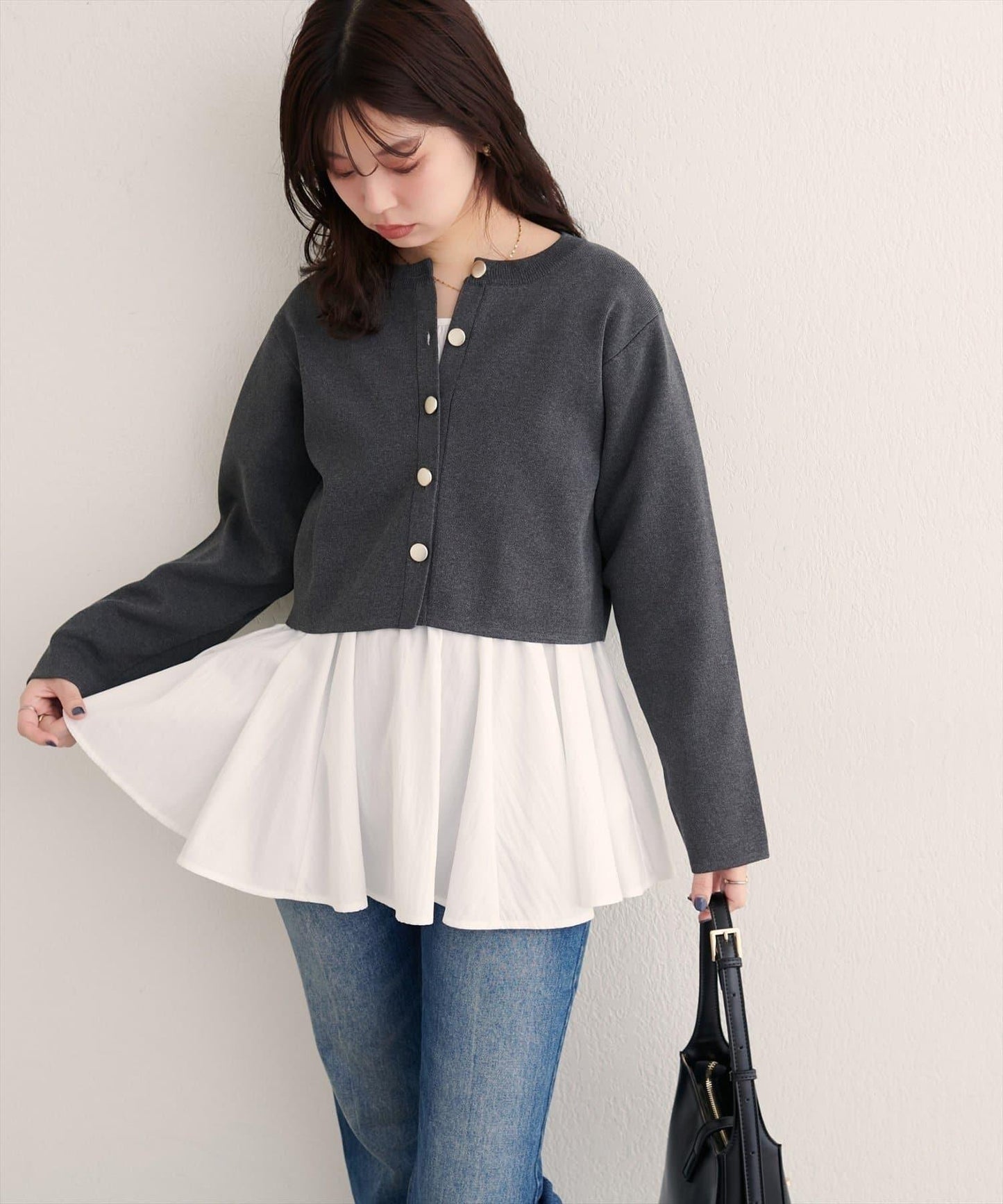 【natural couture】多穿法交叉綁帶蝴蝶結襯衫