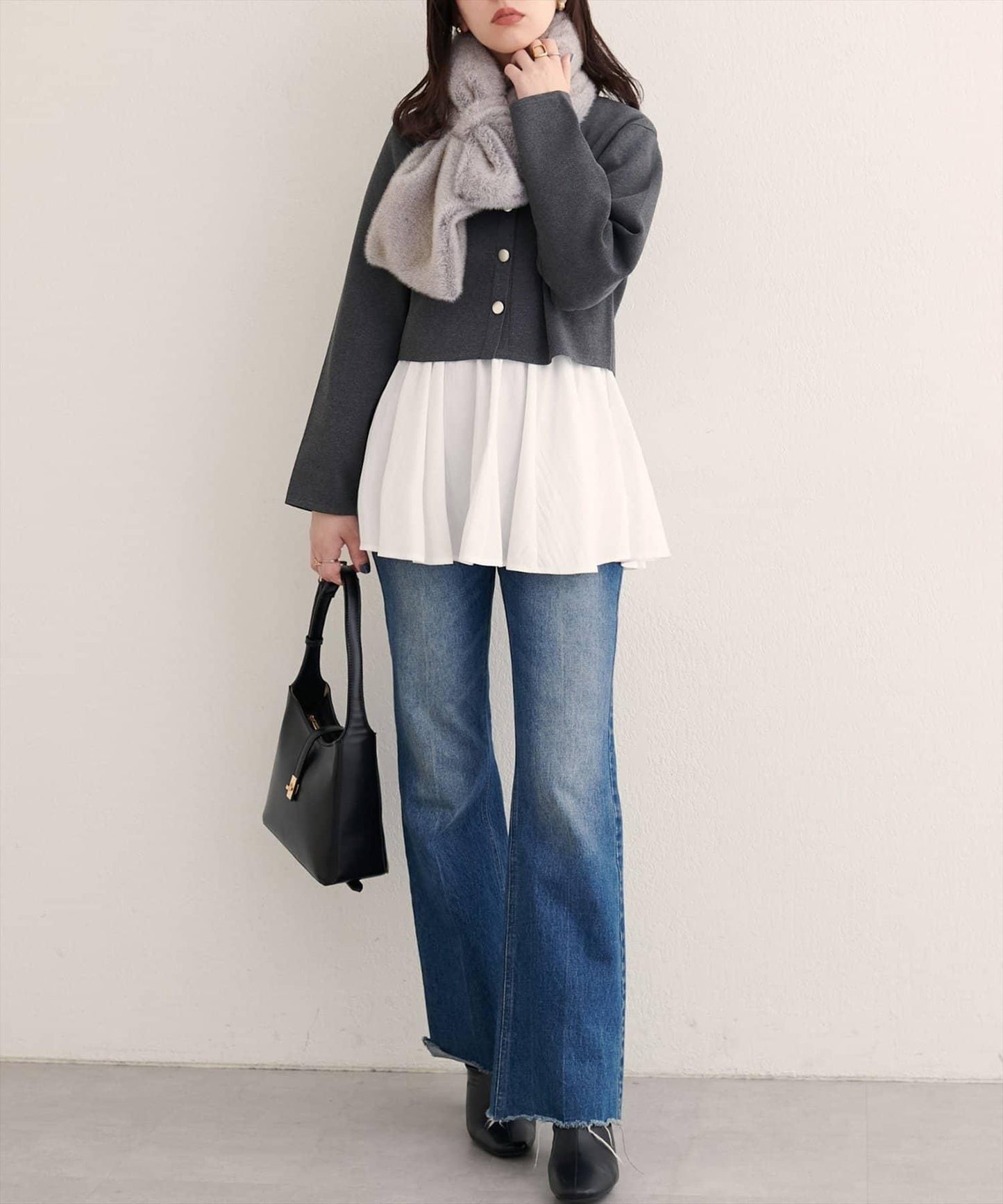 【natural couture】多穿法交叉綁帶蝴蝶結襯衫