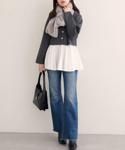 【natural couture】多穿法交叉綁帶蝴蝶結襯衫