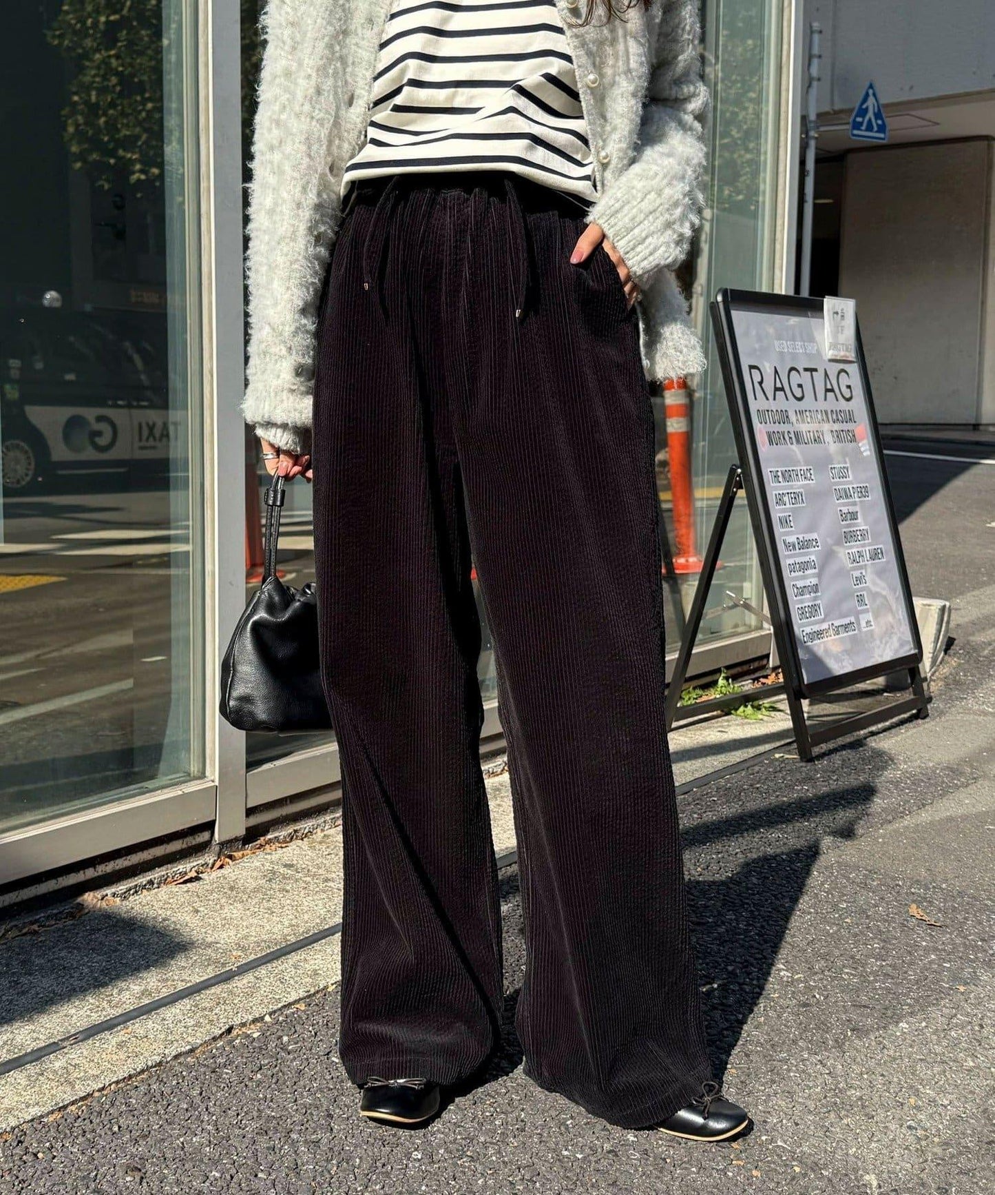 燈芯絨寬鬆休閒褲