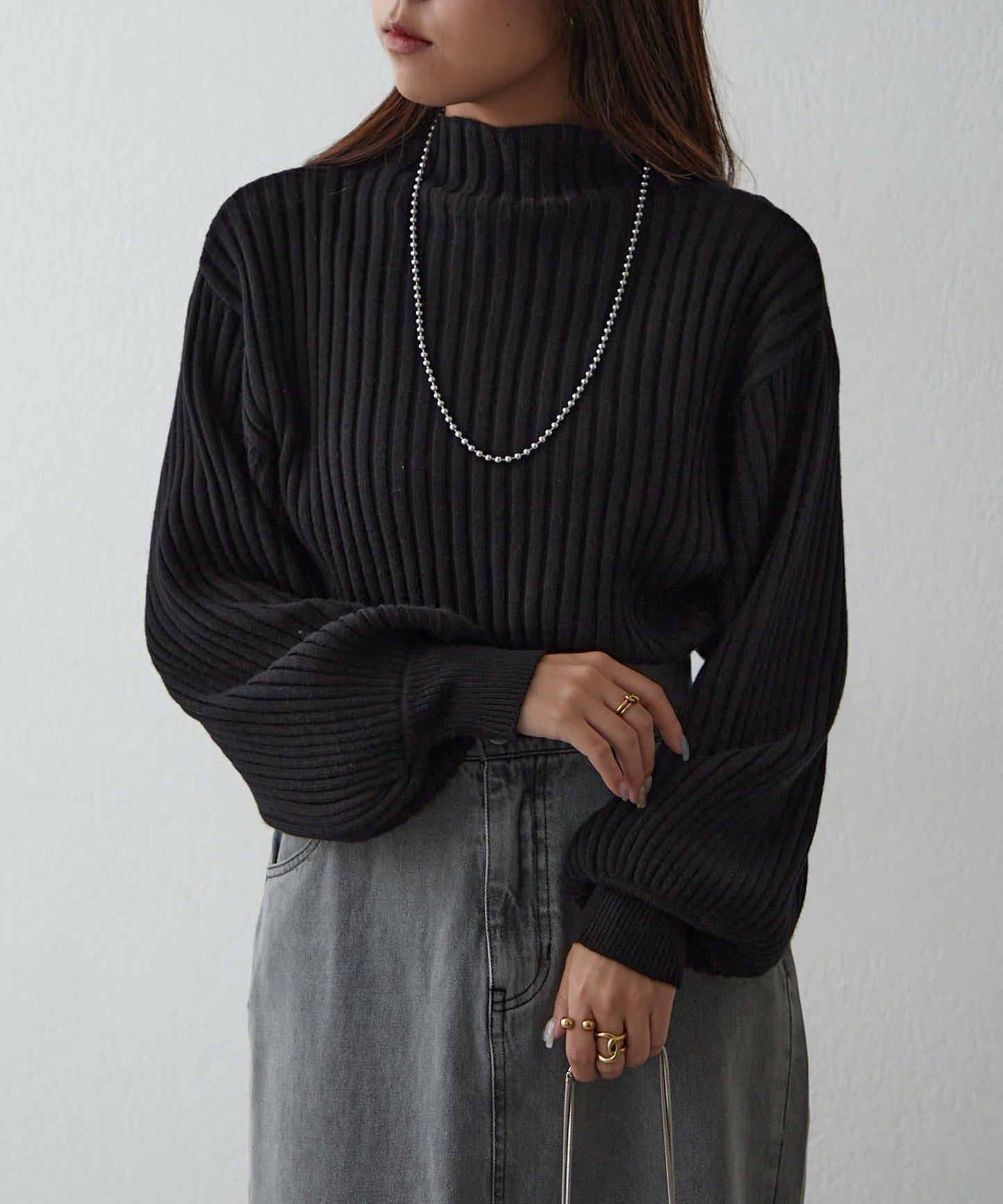 【RMAF】高領羅紋針織衫