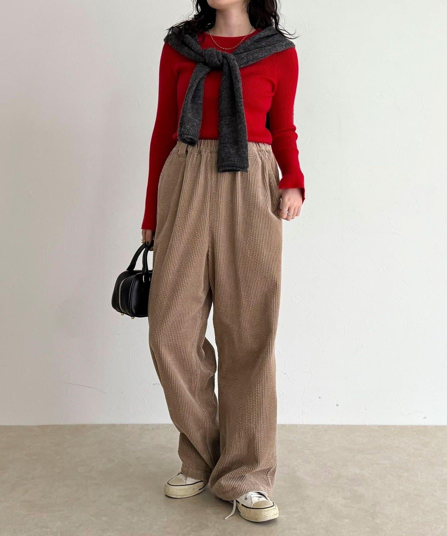 燈芯絨寬鬆休閒褲