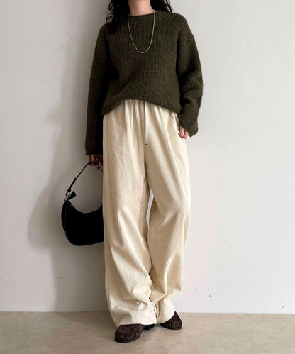 燈芯絨寬鬆休閒褲