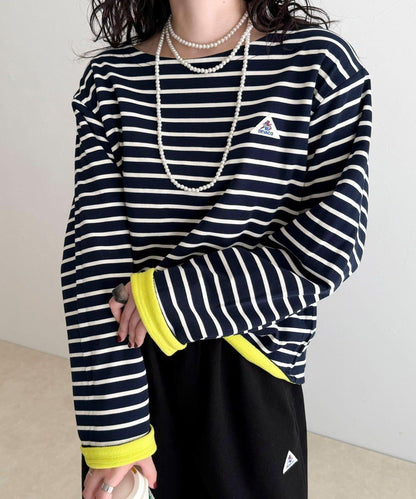 【2WAY款式】【GEVACO】內裡抓絨船領T恤