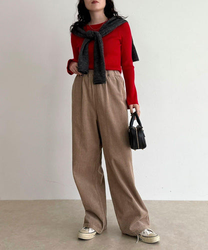 燈芯絨寬鬆休閒褲