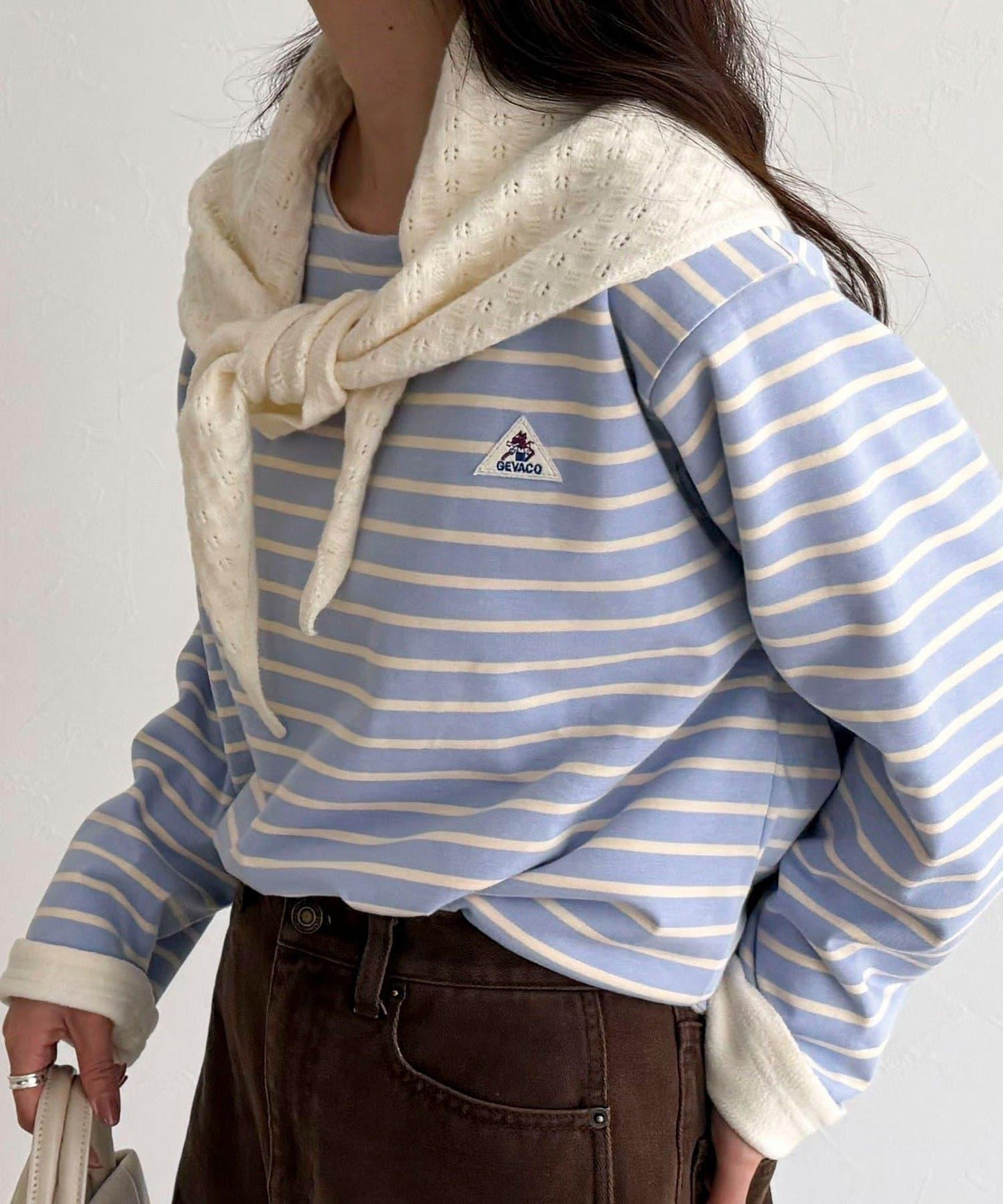 【2WAY款式】【GEVACO】內裡抓絨船領T恤