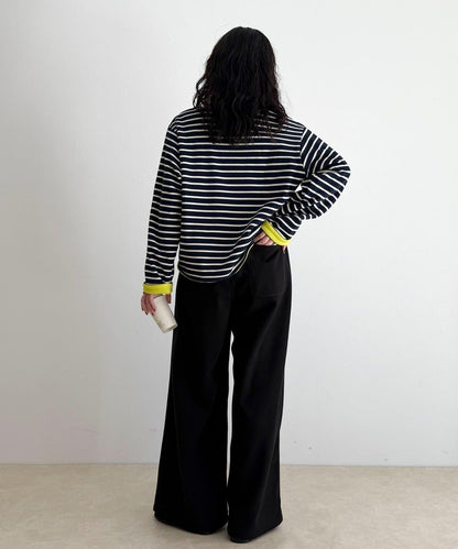 【2WAY款式】【GEVACO】內裡抓絨船領T恤