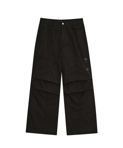 【DEFGARMENTS】鉚釘工裝降落傘褲